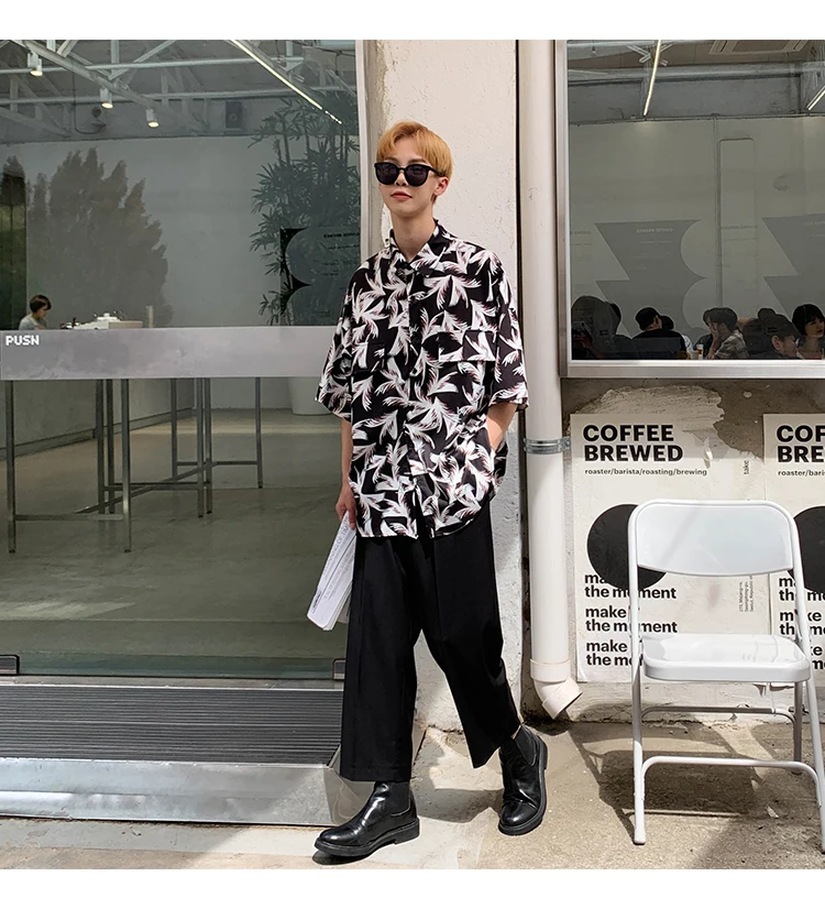 Летняя новая Корейская версия свободные Harajuku трендовые студенческие деловые повседневные мужские трехцветные брюки уличная одежда
