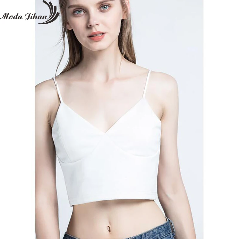 Moda Jihan женские облегающие топы-трубы укороченный топ хлопковый бюстгальтер