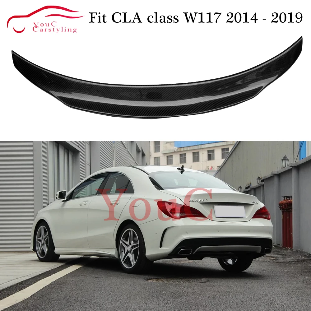 Задний спойлер W117 C117 крыло для багажника из углеродного волокна губа Mercedes CLA180 CLA200