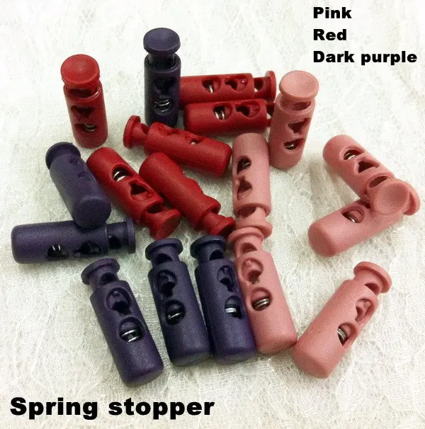 

Toggles Cordlock toggle clip cord stopper spring stopper 300 pcs/lot (3 colors mixed) free shipping