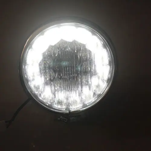 

Motorcycle 5" LED Steel Headlight Clear Lens For Yamaha Custom Chopper Touring Bike