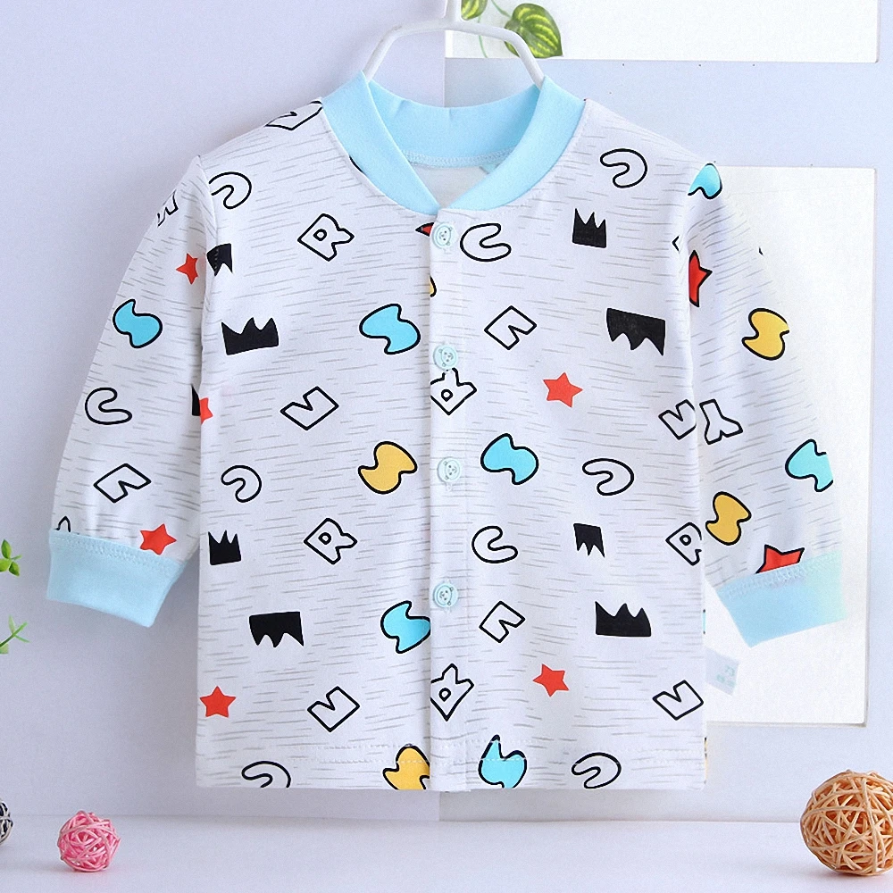 Hot!Baby boy girl Autumn Winter undershirt 100% Cotton Long sleeve T-shirt for 3-24M baby Children warm soft cartoon clothes | Детская