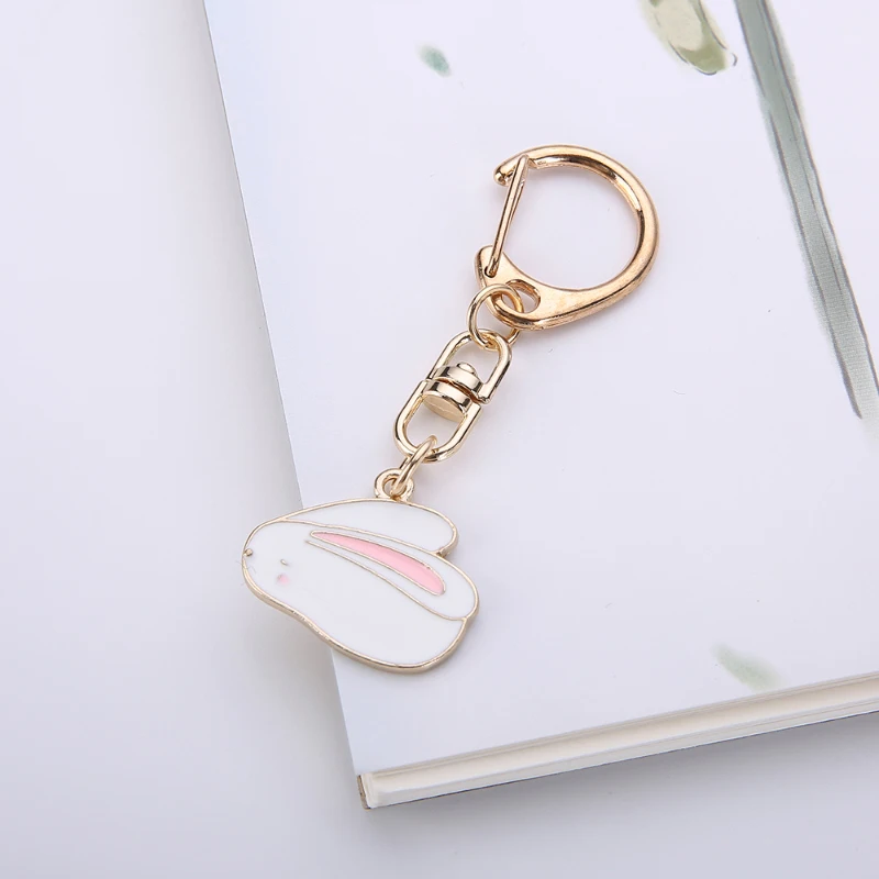 Gwwfs Cute Mini Rabbit Carrot Animal Footprints Car Keychain Bag Charm Men And Women Jewelry 2019 Fashion Couple Jewellery | Украшения и