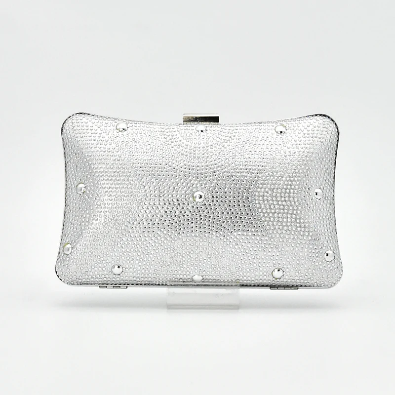 Новейший итальянский комплект из туфель и сумочки серебристого цвета свадебной