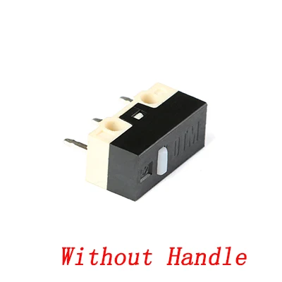 Without Handle 10 шт. микро концевой переключатель кнопка мыши переключатель без ручки/с ручкой ролик микро переключатель 1A 125V AC 3 контакта - Цвет: Without Handle