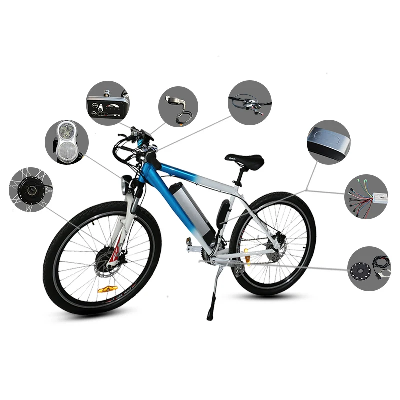 Jueshuai Электрический велосипед Conversion Kit для 2" 26" 700C передние ступицы моторного колеса 36V 250 w, фара для электровелосипеда в комплект bicicleta Лонгборда