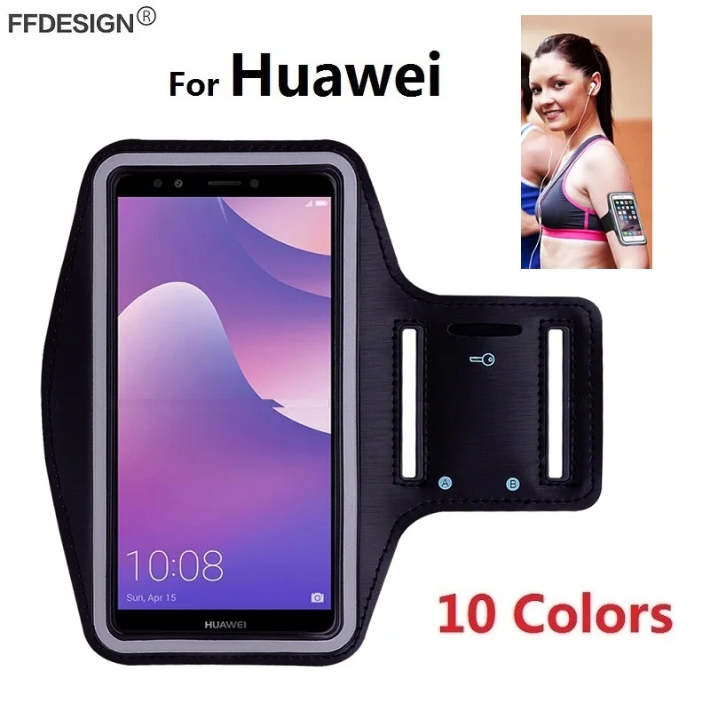 Спортивные для бега браслет контейнер сумка чехол телефона на руку huawei Y9 Y7 Y6 Y5 Pro