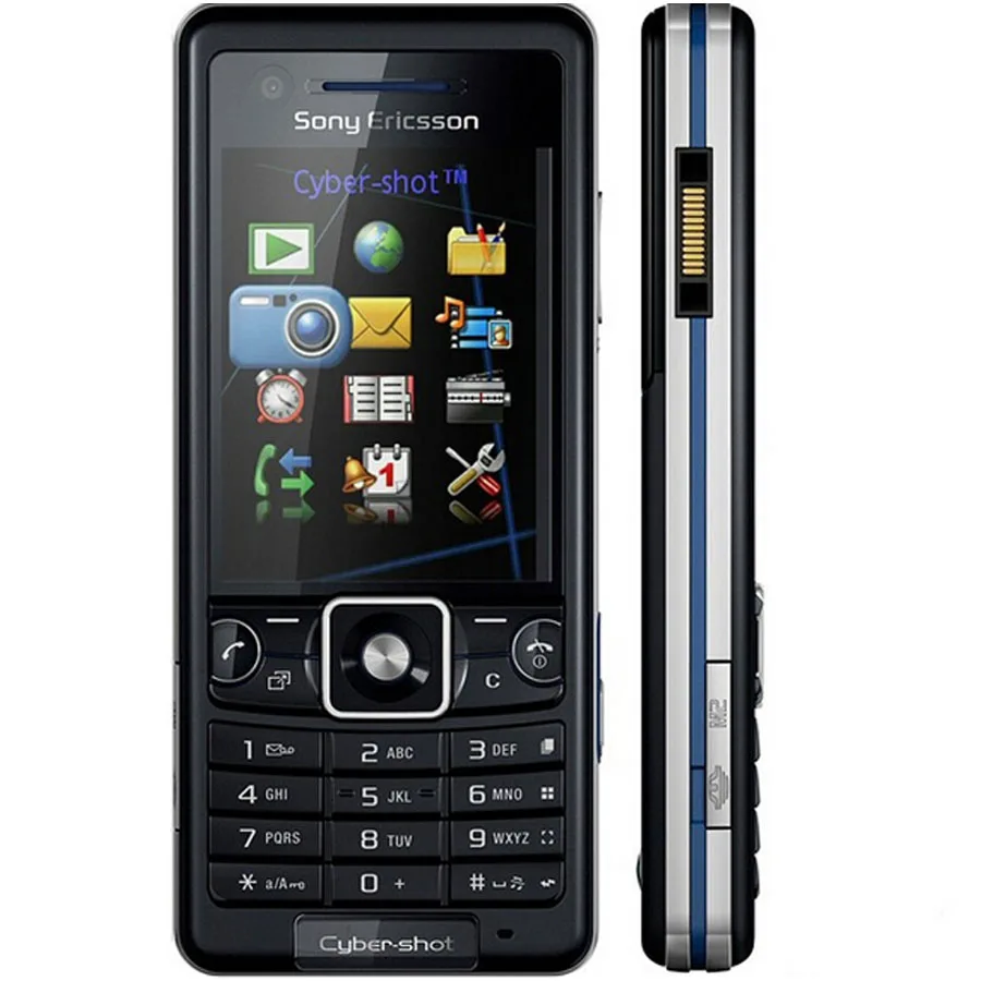 Black Мобильный телефон sony Ericsson C510 3.15MP Bluetooth FM разблокированный 3g сотовый телефон - Цвет: Black