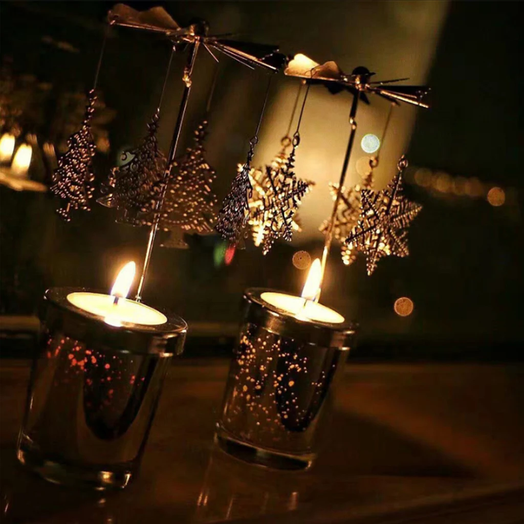 10 видов стилей вращающаяся свеча Tealight металлический держатель для чайного света