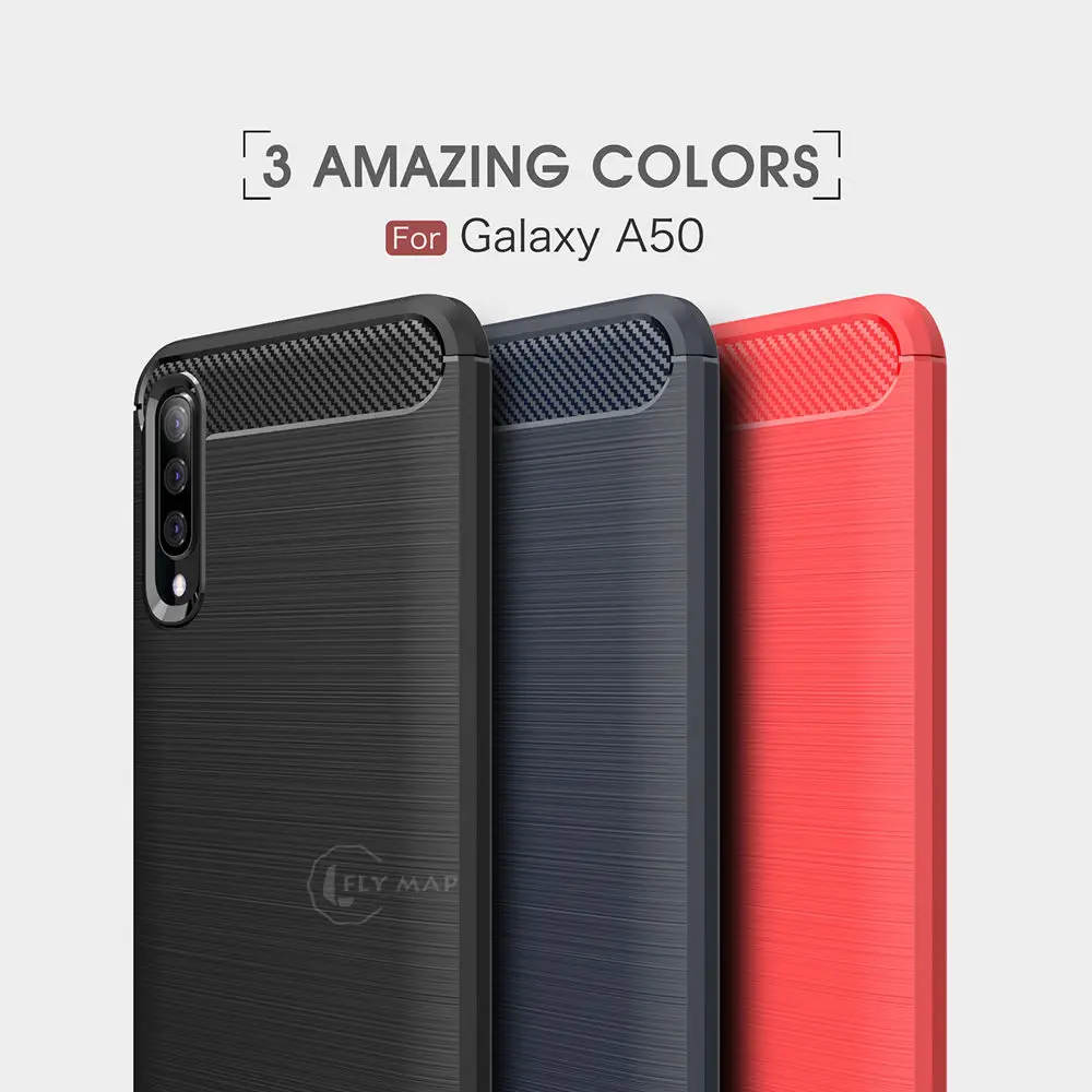 Силиконовый мягкий чехол для SAMSUNG Galaxy A50 A70 A10 A30 A40 Carbon Fibe телефона A 70 50 40 30 10 из ТПУ |