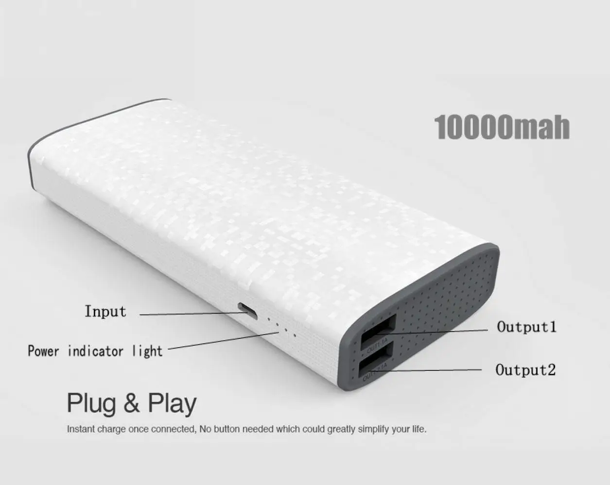 Besiter 18650 Мощность Bank 10000 мАч Dual USB банк Портативный Зарядное устройство Внешний