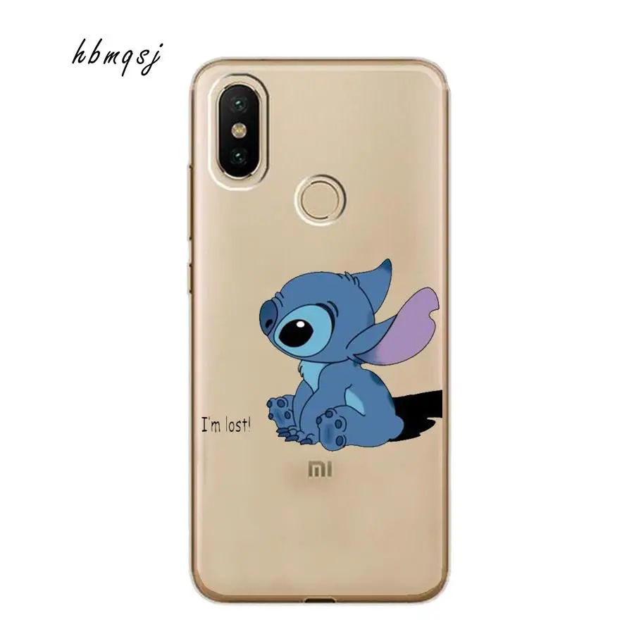 Милый чехол funda для xiaomi mi a2 lite силиконовый мягкий мультфильм Стич ckey Оригинальный