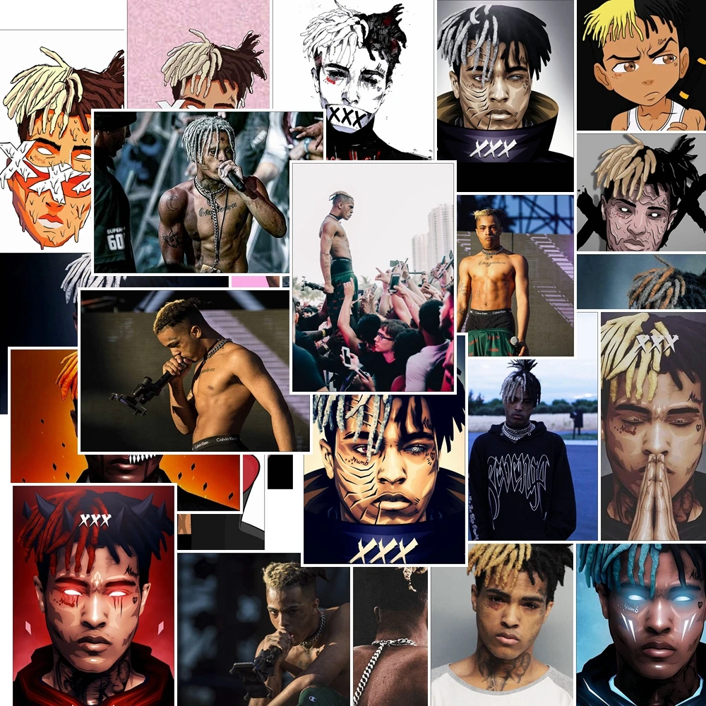 25 шт. xxxtentation музыкальный стиль граффити наклейка s для мото автомобиля и чемодана багажа крутая наклейка для ноутбука Наклейка s скейтборд наклейка