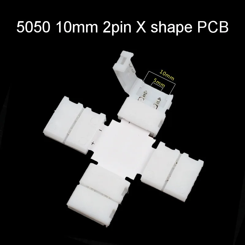 5050 10 мм 8 2pin 4pin Светодиодная лента без разъема T L X форма пресс тип пайки адаптер RGB