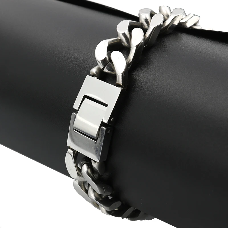 【Biker bracelet】панк 316L нержавеющая сталь Мужчины 39 S браслет 2018 Байкер Мотоцикл звено