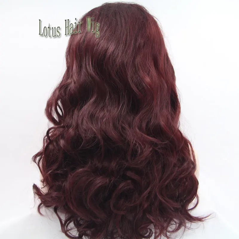 Мода Высокого Качества 180% Плотность Объемная Волна Бургундия 99j Синтетический
