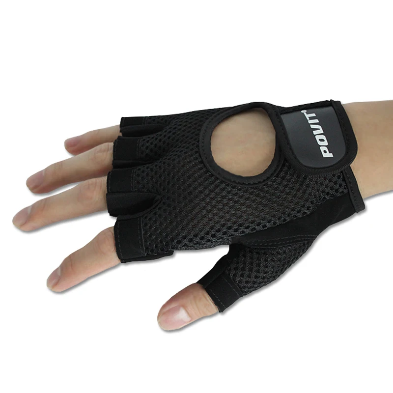 POVIT 1 пара фитнес перчатки для бодибилдинга Спортивная тренировка тяжелая