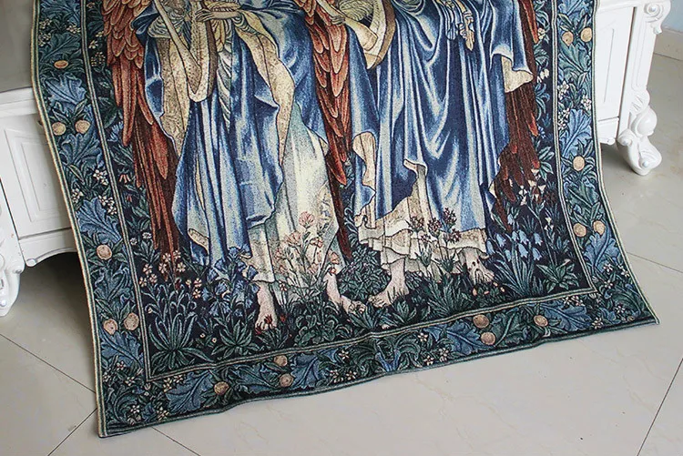Хлопок Angle and God Them средневековый гобелен Добби Настенный декор одеяло для гостиной декоративная живопись