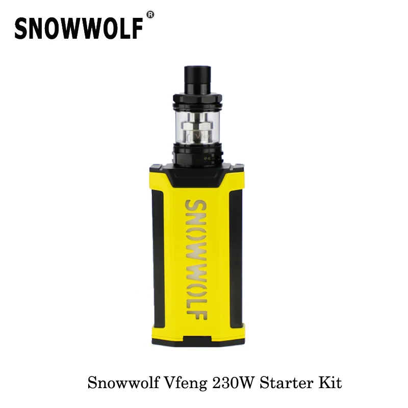 230 Вт оригинальные электронные сигареты Sigelei Snowwolf Vfeng Starter Kit Box Mod 3 мл емкость 2019