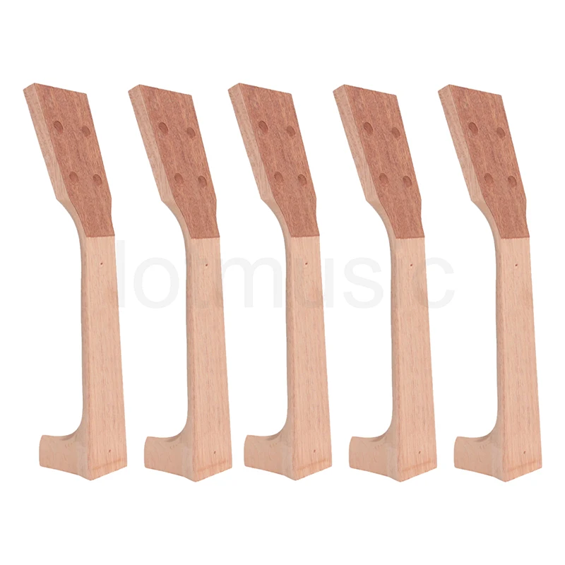 Сопрано Гавайские гитары шеи для 21 дюймов Uke запчасти Luther Diy Sapele шпон упаковка из 5