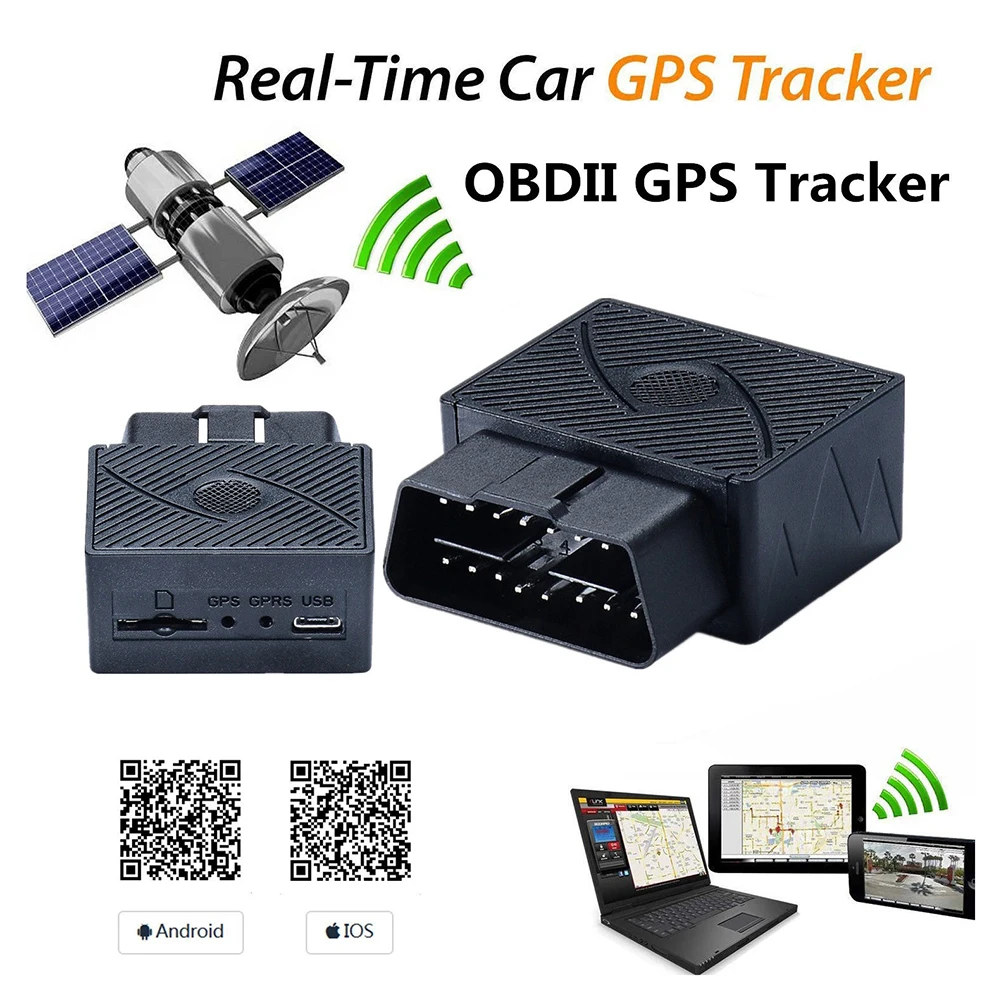 Mini Plug Play OBD Автомобильный GPS-трекер с GPS-позиционированием отслеживание в режиме