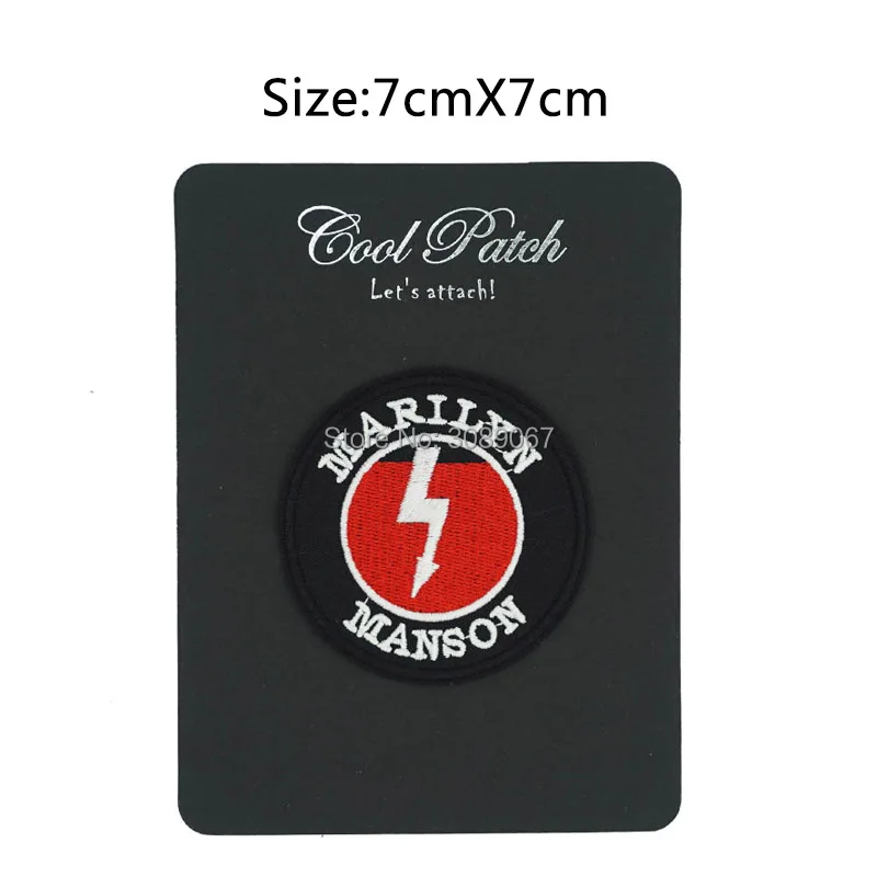MARILYN MANSON логотип музыкальная рок группа вышитый Новый утюжок на нашивке тяжелый