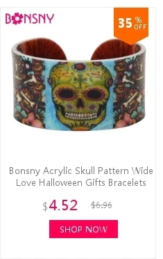 Bonsny Акриловые Широкий котенка узор браслеты браслет Новинка животных украшения для Для женщин девочек подарок для любителей животных вечерние аксессуары