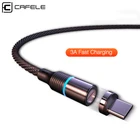 Магнитный usb-кабель CAFELE Type-C, usb-кабель для быстрой зарядки для Samsung S10, S9 Plus, Huawei P30, P20 pro, Xiaomi mi 10, 9