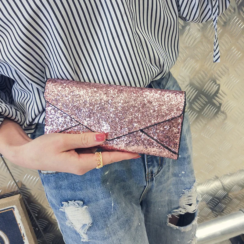 ZROM новый женский кошелек из ПУ материала модные бумажники с блестками ручная