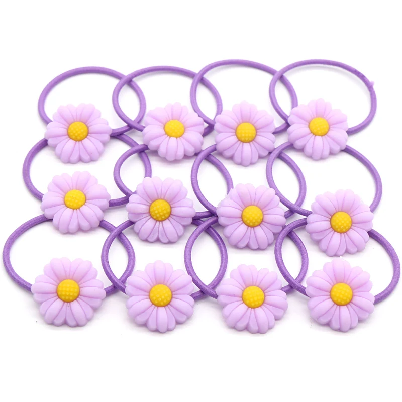 Purple bands 12 шт., hello kitty, эластичные резинки для волос, заколки для волос, для девочек, конский хвост, резинки, милые резинки для волос, резинки, резинки, аксессуары для волос - Цвет: Purple bands