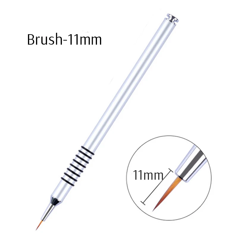 11mm Brush 1 шт. точечная ручка мраморные инструменты вода мраморная Ручка Кисть для рисования маникюр Рисунок ногтей набор инструментов - Цвет: 11mm Brush
