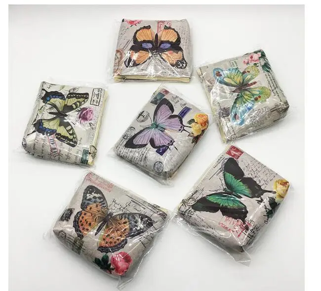 12 шт./лот! Новый милый кошелек для монет с бабочкой Детский из искусственной кожи