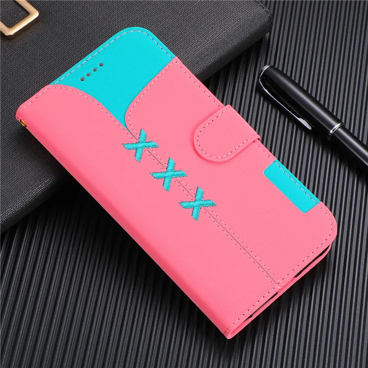 Роскошный чехол из искусственной кожи чехол-бумажник чехол для huawei Y5 Y6 Pro Y7 Prime Y9 Honor 7A 7C 8A 8X9 10 Lite чехол с откидной крышкой и с подставкой Coque сумки - Цвет: Розовый