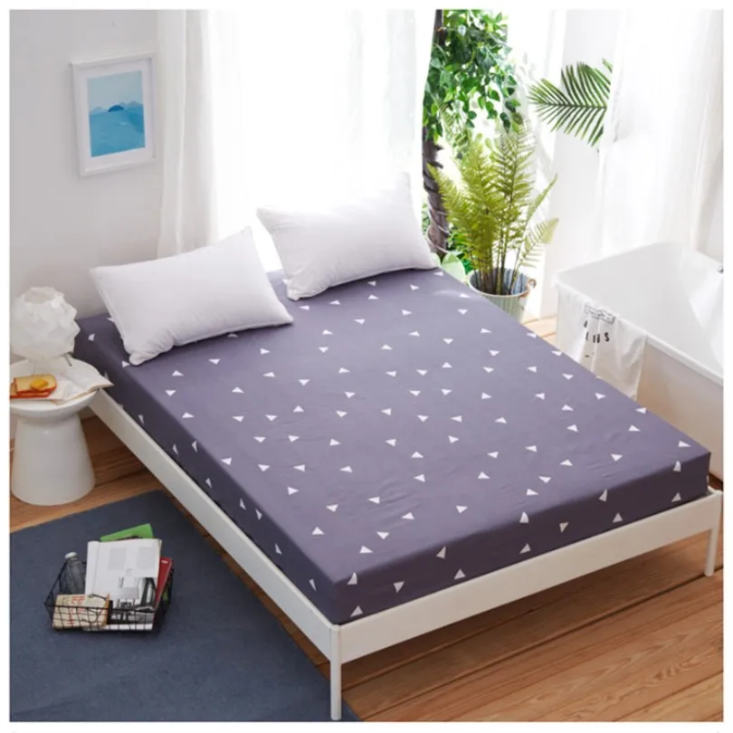 100% полиэстер Твердые Встроенная Лист Покрывало наматрасник четырех углах с