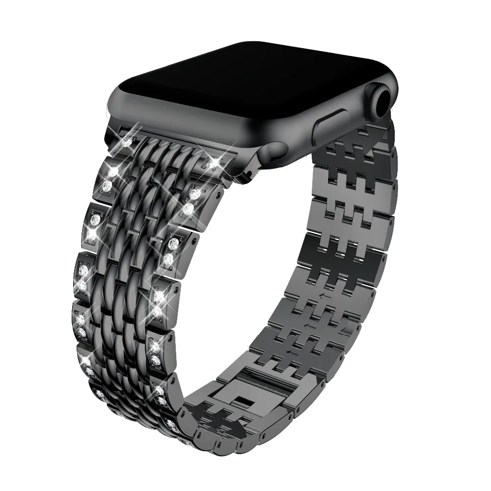 Новинка для apple i watch band наручные роскошные аксессуары из стали с бриллиантами