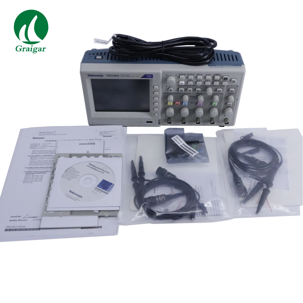 4-канальный цифровой осциллограф Tektronix TBS1064 1 GS/s отбор образцов длина записи 2 5 k |
