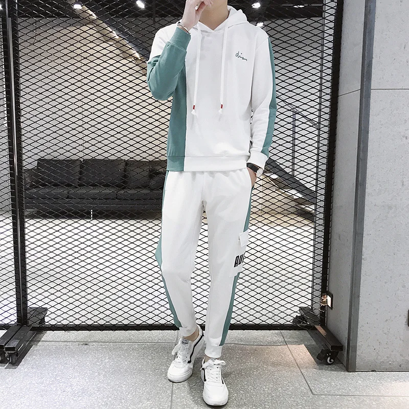 Мужской пуловер с кулиской и поясом спортивный костюм из 2 предметов спортивные