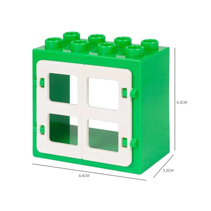 1Pcs Block -24 Большой размер DIY строительные блоки качели динозавры фигурки животных Аксессуары Совместимые семьи Duploingly кирпичная игрушка для детей Gfit - Цвет: 1Pcs Block -24