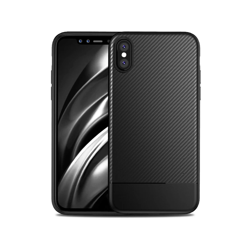 Чехол из углеродного волокна для iphone Xs Max 7 8 Plus 5 5S SE Мягкий Роскошный чехол 6 6s XR X