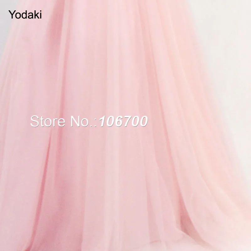 light pink Изумительное кружевное вечернее платье с объемной цветочной вышивкой, съемная юбка, милая прозрачная иллюзия, длинное платье с бисером, новинка, vestido de noiva - Цвет: light pink