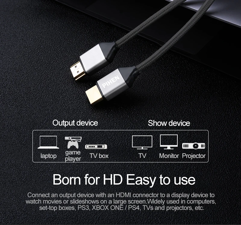 PIHEN 4 K HDMI кабель 2 0 к видео аудио USB удлинитель для ТВ проектор коробка Xbox 3D Full HD