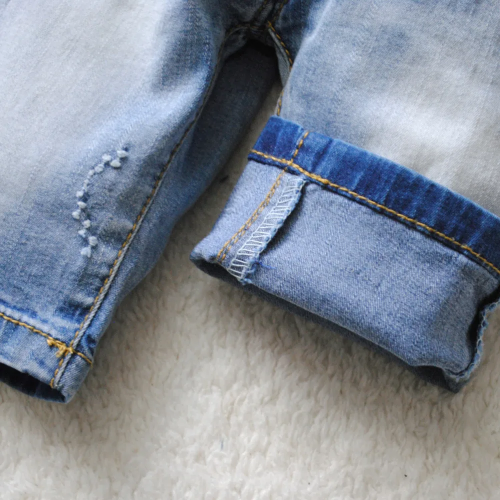 4021 г. Джинсы для маленьких мальчиков летние штаны светло синего цвета модные