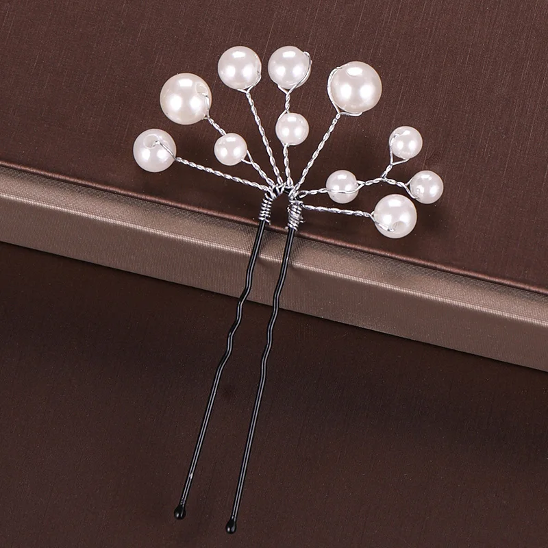 Модные Серебристые дизайнерские украшения на голову жемчужные стразы шпильки
