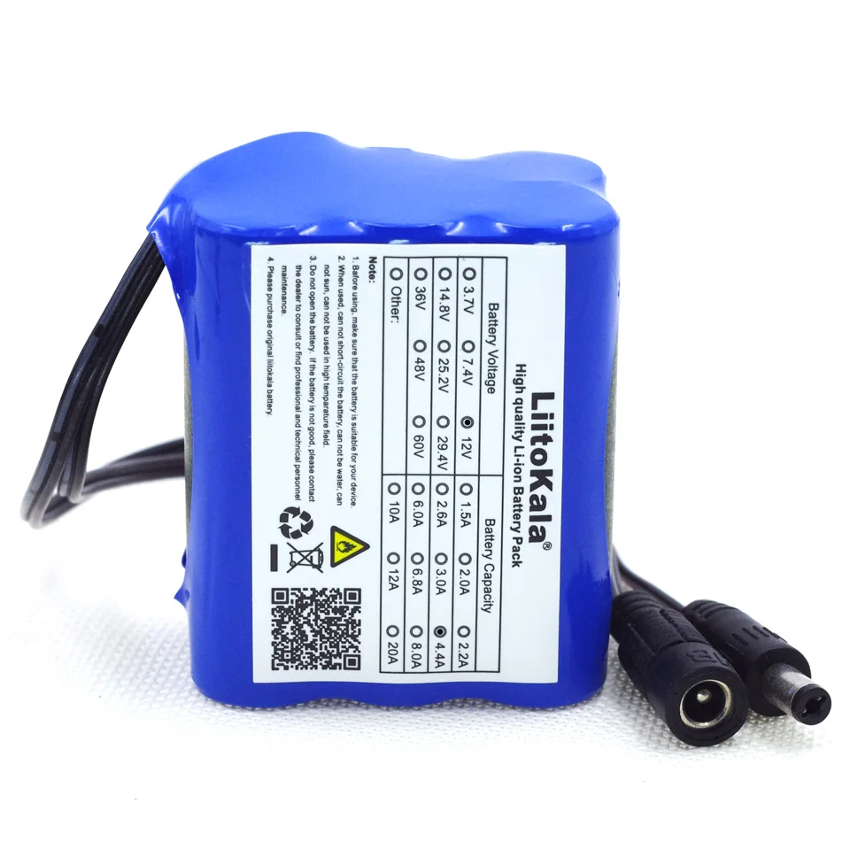 

Liitokala 12V 4.4 Ah 4400mah 18650 rechargeable battery 12V + PCB lithium battery pack protection board