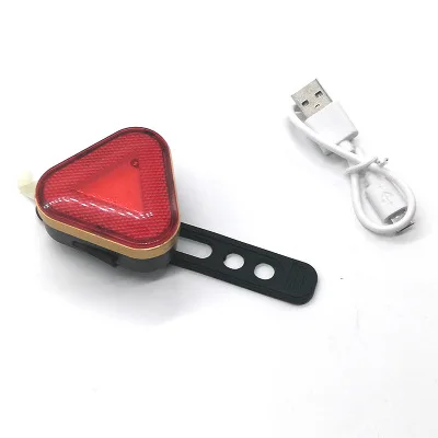 Bike Light Solar Powered LED Rear Flashing Tail for Bicycle Cycling Lamp Waterproof triangle Safety Warning | Спорт и развлечения