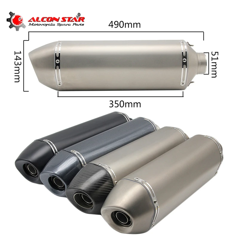 

Alconstar- 51mm Motorcycle AK Yoshimura Muffler Exhaust Pipe with DB Killer For GSXR600 GSR750 NINJA CBR600RR CBR1000RR