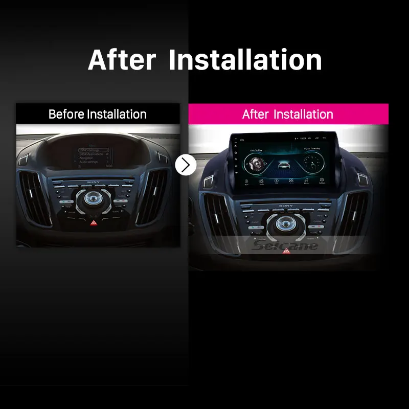 Seicane 2 Гб ОЗУ 32 ПЗУ Android 9 1 Автомобильный GPS мультимедийный плеер радио для Ford Escape 2013