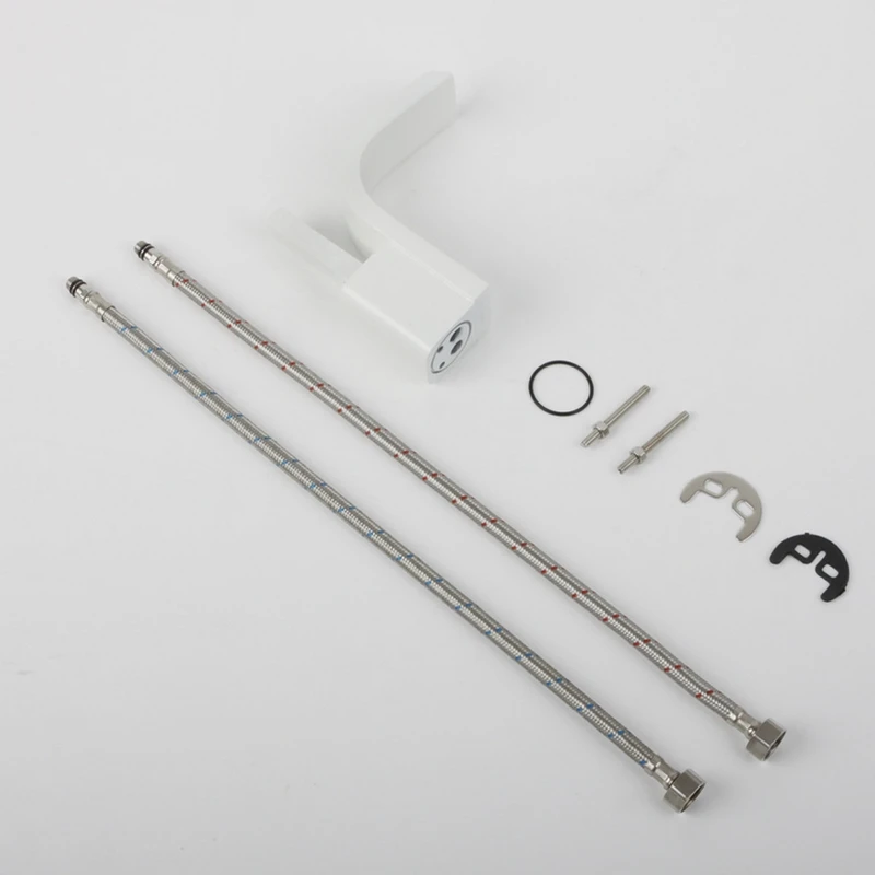 

Basin Faucets Vertical Waterfall Faucet Single Hole White Tall Waterfall Faucet Tap Water Bathroom Sinks Faucets & Accessories