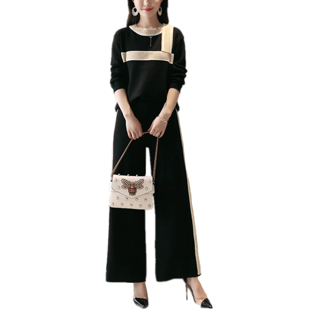 Весенне осенний Женский комплект однотонная с приметанными оборками лентой топ