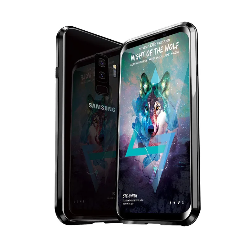 100 шт. для Sam sung S7 8 9 Plus Note8 Note чехол из закаленного стекла с магнитной адсорбцией